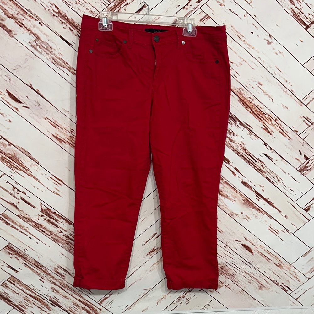 Calvin Klein  cropped Red Skinny Jeans
